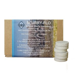 Slurry-Flo box front with tablets