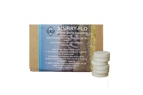 Slurry-Flo box front with tablets